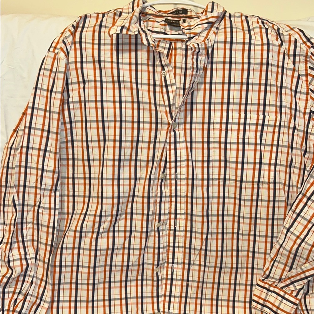 Men's St JOHNS BAY 3xl  Orange Plaid Shirt